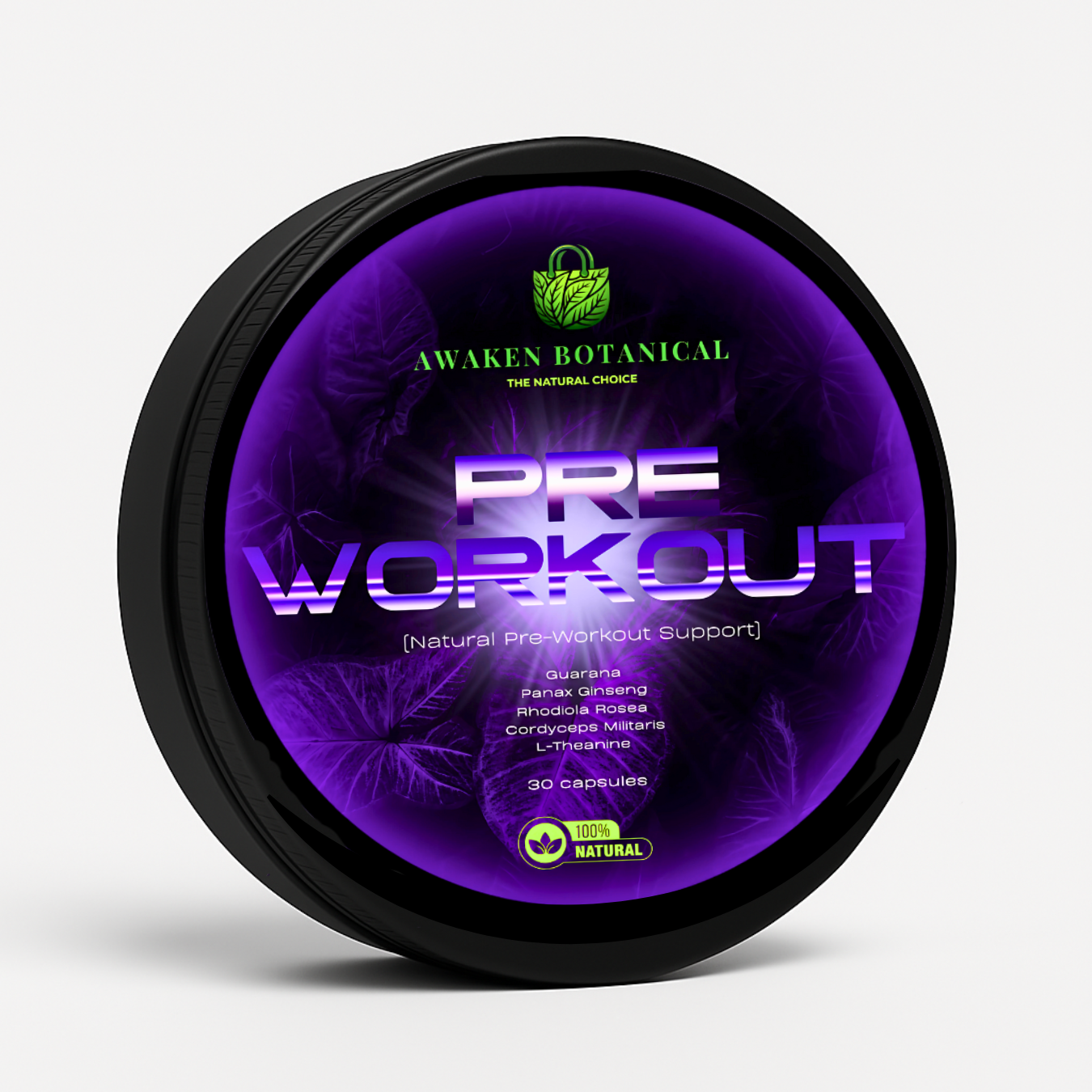 Pre-Workout - Natural Pre-Workout & Energy Support Capsules